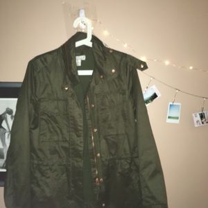 Green H&M army jacket